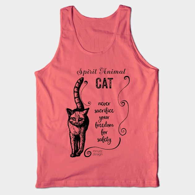 Spirit animal cat black Tank Top by mnutz